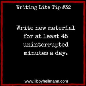 Writing Lite Tip 32 - Libby Hellmann