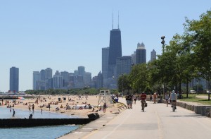 Chicago's Lakefront Trail and georgeous beaches prescribe the perfect fix for a hot sunny day in beautiful Chicago, Illinois.